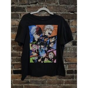 My Hero‎ Academia Shirt Mens Large Black Class 1A Graphic Tee Anime Manga